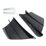 KIMISS Fairing Wind Deflector, Universal 1 Pair Motorcycle Aerodynamic Wing Carbon Fibre Style Side Fairings Winglets