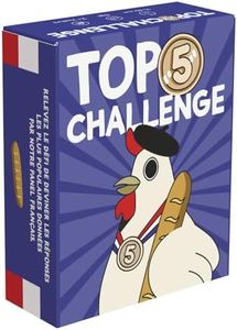 KICÉKI – Top 5 Challenge – Jeux de société Famille et Amis – 220 Cartes pour deviner Les réponses d’Un Panel de Français – Jeu de Carte Adulte – idée Cadeau