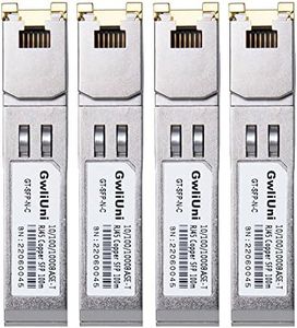 4PCS 1.25Gbps RJ45 Copper SFP, 10/100/1000Base-T transceiver Module 100m for Cisco, Netgear, Mikrotik, Ubiquity, DLink etc, Open Switch