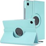 360 Rotate Case for Samsung Galaxy Tab A8 10.5 (2021) X200 X205 Leather Stand Cover (Aqua)