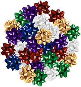 2" Medium Size Gift Bows – (Pack of 30) Assorted Colored Pre-Made Present Bows - Ready to Use Peel and Stick Solid Color Present Bows for Many Gift Giving Occasions Holidays Birthdays Christmas