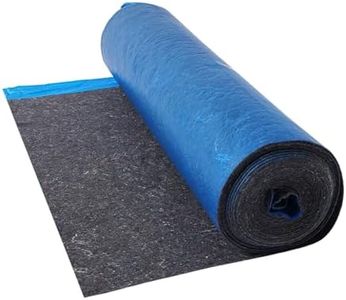 VEVOR Floor Underlayment 100 sq. ft/Roll, 3 mm Thick Laminate Flooring Padding with Attached Vapor Barrier, Heavy Duty Fiber + PE Film, Soundproofing & Noise Reduction, Ideal for Vinyl Wood