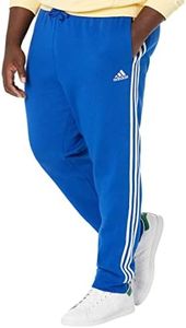 adidas Big & Tall Essentials 3-Stripes Tapered Cuff Fleece Pants Team Royal Blue/White 4XL 32