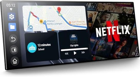 Volam 10.25'' Carplay Screen for car with Netflix YouTube and Backup Camera for iPhone Android Auto Upgraded Wireless AI Video Entertainment BOX Built-in Apps Voice Control GPS for iOS 10+ Android 11+