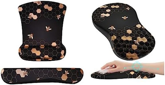 iCasso 3in1 Keyboard Wrist Rest and Mouse Wrist Rest Pad, Made of Memory Foam, Ergonomic Support, Easy Typing and Relieve Wrist Pain, Perfect for Gaming, Computer, Office, Laptop