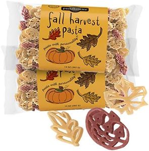 Pastabilities Fun Shaped Pasta for Kids - Fall Festival - Pumpkin and Leaf Holiday Theme, Non-GMO Natural Wheat and Vegetable Pasta, All-Natural, Kosher Certified, Made in the USA, (2 Pack, 14 Oz)