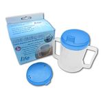 LIFE Healthcare Adult Drinking Cup for Elderly – 300ml Non-Spill Cups – Dishwasher Safe Non-BPA Plastic Two-Handled Cup for Elderly – Sippy Cup for Adults, Disabilities