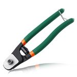 LEONTOOL 8" Heavy Duty Wire Cutters Stainless Steel Wire Rope Cutter up to 5/32", Sharp CR-V Cable Cutter Rustproof Cable Seal Cutters for Deck Stair Railing Cable Fencing Bike Brake Cable DIY Craft