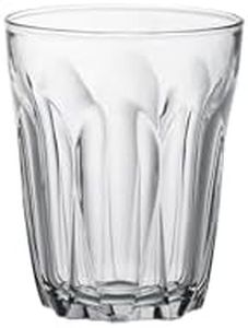 Duralex Provence Clear Tumbler Set – Durable and Stylish Drinking Glasses with Teardrop Pattern, Impact and Thermal Shock Resistant, | Dishwasher and Freezer Safe | Clear | 220ml (Set of 6)