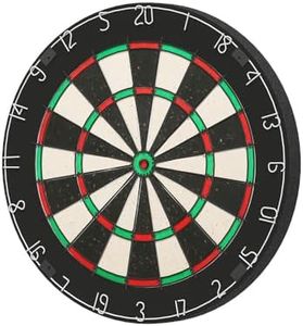 Everfit 18" Dartboard, Bristle Premium Dart Board with 6 Steel Darts, Professional Competition Party Game Installation Accessories Rotating Number Ring