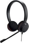 Jabra Evolve 20 Microsoft Teams Certified USB-C Stereo Corded Headset with Call Control Unit - Compact Mini USB (Black)