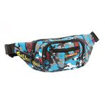 NiCoLa Bum Bag Camo Waist Bag for Boys, Waterproof Fanny Pack Crossbody Bags with Adjustable Belt, Casual Waist Bag for Running Dog Walking Cycling Hiking Outdoor Travel (Blue)