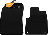 FSW - Tailored Mats - Fits VAUXHALL Combo 2019-ON - Black Carpet - Van, Non Slip Mat, Fitted With Clips, Granulated Backing and Edged With Black Cloth Binding - 2Pc Floor Mat Only