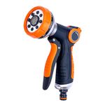 RnCop Garden Hose Spray Gun, 8 Adjustable Patterns High-Pressure Hose Nozzle, Water Flow Control, Perfect for Plants, Lawns, Cars, Bikes, and Pets Bathing