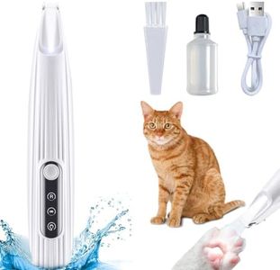 Qpets® Dog Paws Hair Trimmer with LED Pet Grooming Tool, Rechargeable & Low Noise, Safe & Easy to Use, Stainless Steel & Ceramic Blades, Ideal for Small Areas, 16CM Length Pet Grooming Trimmer