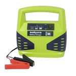 Sakura 4 Amp 12 V Car Battery Charger SS3629 – For Vehicles Up To 1.2L / 1200CC - Lead Acid Batteries Capacity 15 Ah to 50 Ah,Black,Green