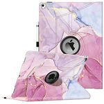 Fintie Rotating Case for iPad Pro 12.9 inch 2017/2015 (Old Model, 2nd & 1st Generation) 360 Degree Rotating Stand Protective Back Cover Support Auto Wake/Sleep Dreamy Marble