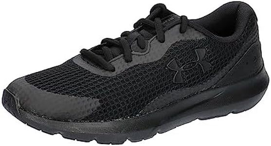UNDER ARMOUR Women's Surge 3 Running Shoe, Black (002)/Black, 8