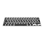 kwmobile Silicone Keyboard Protection - QWERTY (Italian) Keyboard Cover Compatible with Apple MacBook Air 13''/Pro Retina 13''/15'' (bis Mitte 2016) A1369, A1466, A1502, A1425, A1398 - Black