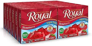 Royal Strawberry Gelatin Dessert Mix, Sugar Free and Carb Free,0.32 0z (Pack of 12)