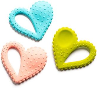 Special Supplies Teether Heart Spoon Oral Motor Therapy Tools, Textured Stimulation and Sensory Input Treatment for Babies and Toddlers, BPA Free Silicone, Dual Use Spoon Plus Teether