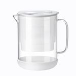 Waterdrop 𝐆𝐥𝐚𝐬𝐬 Water Filter Jug, 1.5L Water Filter Jug with 2 Months’ Filter, NSF 53&42&372 Certified, Reduces PFOA/PFOS, Chlorine, Cadmium, Copper, Mercury, WD-PT-72W