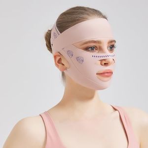 Double Chin Reducer, Latest V Line Slimming Strap with Extra Wrinkle removal bandage, Two Wearing Ways Lifting Mask Double Chin Eliminator for Tightening Skin Prevent Sagging for Women, Jaw Exerciser