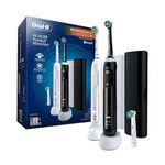 Oral B Professional Clean 5000 X Electric Toothbrush Twin Pack, Rechargeable Power Toothbrushes - Pack of 2