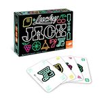 Foxmind Lucky Jack Strategy Card Game, 20 Minute Fast Paced Quick Card Games for 2 Players or More, Las Vegas Casino Intensity Illustrated Kids Card Game Pack, Fun Card Games for Families