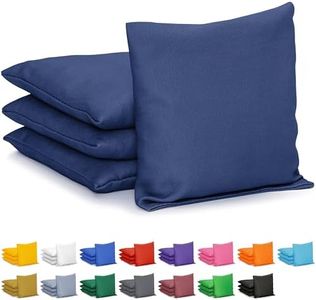 GoSports Cornhole Bean Bags Set of 4 - Regulation All Weather - Classic Navy