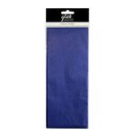 Glick Four Sheets of Royal Blue Tissue Paper, Each Sheet 750mm x 500mm Tissue Paper Blue, Royal Blue Tissue Paper for Gift Wrapping, Birthday Blue Tissue Paper (TP08)