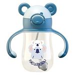 EACHPT Free Flow Sippy Cup,Weighted Straw Cup Baby Sippy Cup for Toddlers, 240ml, PPSU BPA Free, with Handles, Spill-Proof, Leak Proof,Drink from Any Angle,Baby Sippy Cup 6 Months - 4years