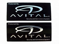 2pcs Potential Avital Car Alarm Window Security Stickers Decals