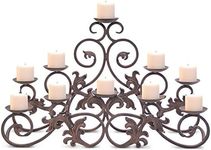 Pilgrim Home and Hearth 17504 Venice Candelabra Candle Holder, Distressed Bronze