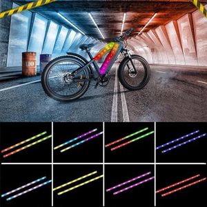 WUYXPG Night Riding for Bike Lights,Can Be Cropped, Battery Powered Safety Waterproof Lights Strip RGB led Bike Lights,for Boys Girls or Adults Bike Frame Lights(2 * 1.64ft) USB Type