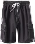 Kanu Surf Big Boys' Barracuda Swim Trunk, Charcoal, Large (14/16)