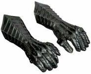 Black Antique Nazgul Gauntlets Steel Medieval armor Gloves ~ Crusader Larp Gauntlets, Black, unisex-adult