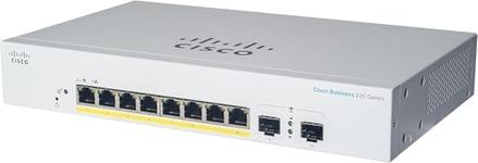 Cisco Business CBS220-8T-E-2G Smart Switch | 8 Port GE | 2x1G Small Form-Factor Pluggable (SFP) | 3-Year Limited Hardware Warranty (CBS220-8T-E-2G-NA)