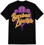 Baseball Lifestyle 101 Ice Cream Youth Tee for Boys - Cosmic Cone Crunch, Soft 60/40 Blend, Breathable, Side-Seamed, Size YL