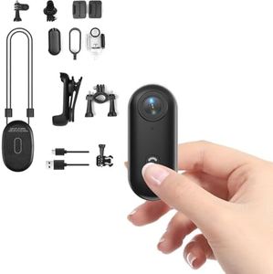 Mini Thumb Action Camera 120° Wide Angle Lens 1080P Body Camera with Magnetic Lanyard Back Clip, 360° Clip, Hands-Free POV Camcorder with Mounting Accessories for Cycling, Motorcycle, Pet Walking