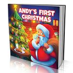 Personalized Soft Cover Story Book by Dinkleboo -"First Christmas" - for Kids Aged 0 to 8 Years Old - A Story About Your Child’s First Christmas