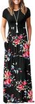 WNEEDU Women's Maxi Dress Summer Sh