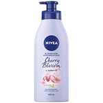 NIVEA Oil Infused Cherry Blossom & Jojoba Oil Body Lotion, 24-Hour Moisture, Scented Lotion, All Skin Types, Fast Absorbing, Non Greasy Daily Body Moisturizer, Dermatologically Tested Skin Care, 500mL