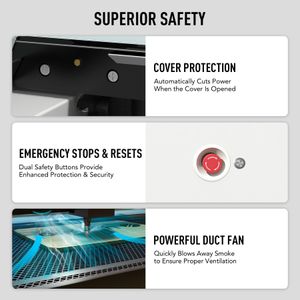 OMTech Polar 50W Laser Engraver – Desktop CO2 Cutter & Etcher