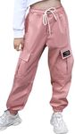 SANGTREE Girls Cargo Pants, Elastic