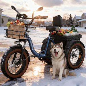 Electric Tricycle for Adults, 960W Max Rear Motor Electric Trike with 48V 648Wh Battery, 20" 6061 Aluminum Folding Ebike Frame, 55 Miles Range Cargo Tricycle with Large Basket, 20MPH 3 Wheel Alaskan A