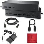 Dell UD22 USB-C/USB-A Docking Station - Universal Dell Dock Station Dual Monitor with 130 - HDMI + Display Port + USB Type-C Cable - Supports Upto 4 Monitors & 4K Displays