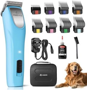 FuzzyFix Dog Clippers Professional for Thick Hair, Low Noise Clippers Cordless Ergonomic Design with 2-Speed,Dog Grooming Kit for Cockapoos Labradoodles Poodles & Cavapoos with Metal Comb Guides