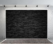 Yeele 10x8ft Retro Black Brick Wall Backdrop Vinyl Cloth Vintage Paint Coating Wall Photography Background Party Booth Banner Newborn Adult Portrait Wallpaper Photo Video Shooting Studio Props