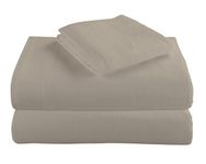 Morgan Home Fashions Cotton Turkish Flannel Sheets 100% Brushed Cotton for Supreme Comfort - Deep Pockets - Warm and Cozy, Great for All Seasons (Taupe, Full)